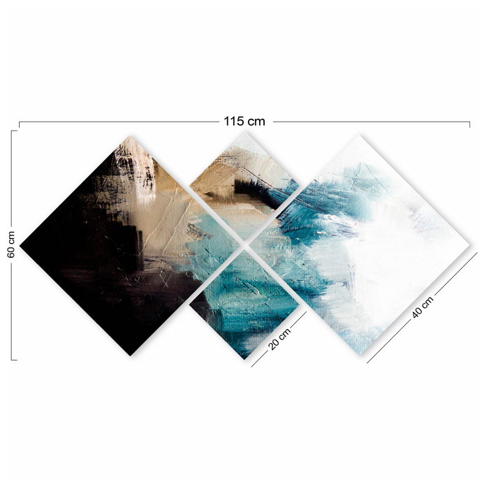 Wallity Conjunto de 4 Cuadros Decorativos de MDF Multicolor